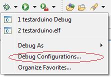 debug configurations